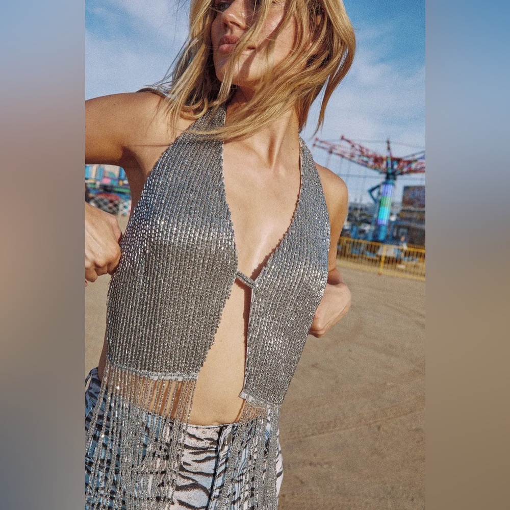NastyGal
Bugle Bead Tassel Waistcoat